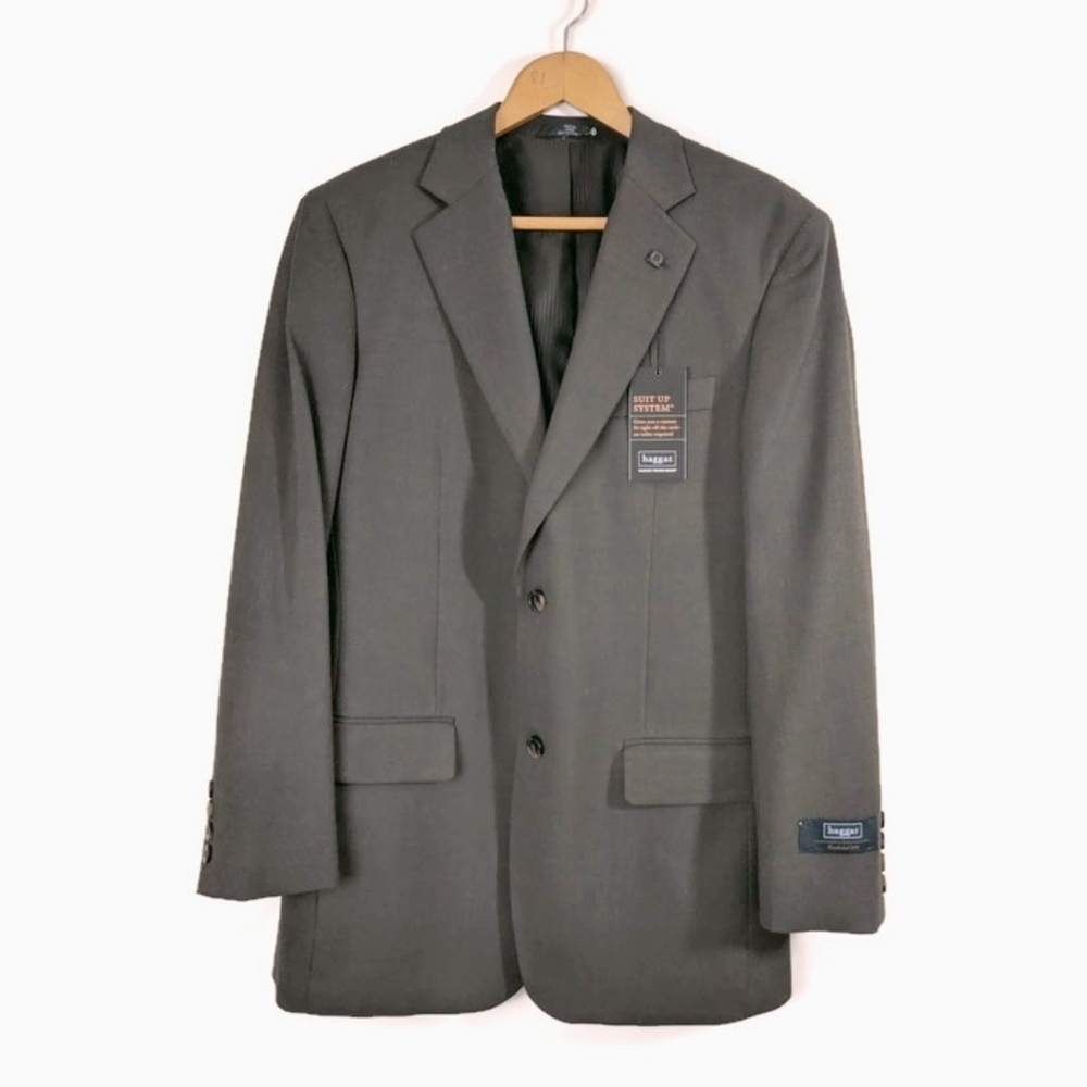 Haggar Suit Jacket Mens‎ 38 R Brown Suit Up System